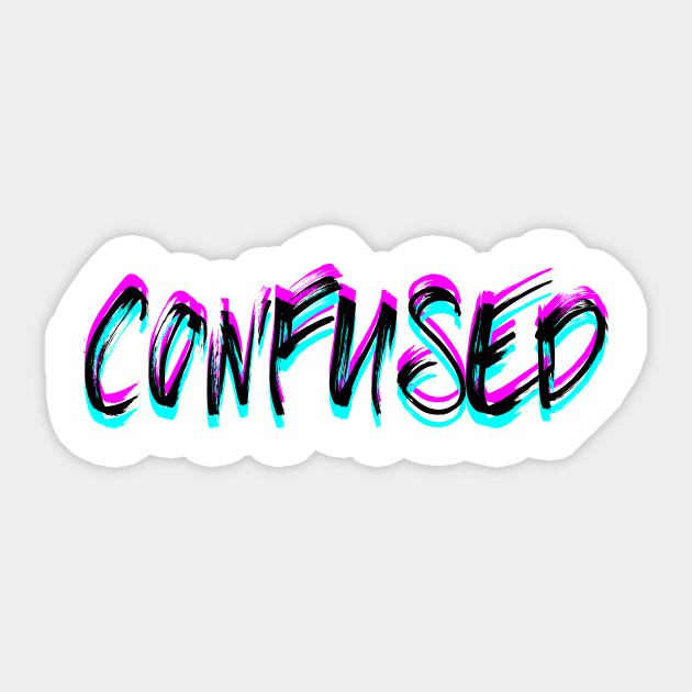 Confused 3 Sticker by Nada's corner